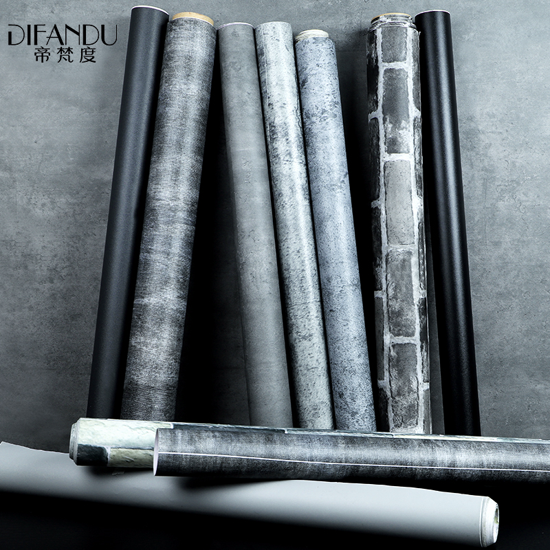 Boys Dormitory Wallpaper Self-sticky College Bedroom Gray Wallpaper Background Waterproof Waterproof Bedroom Household