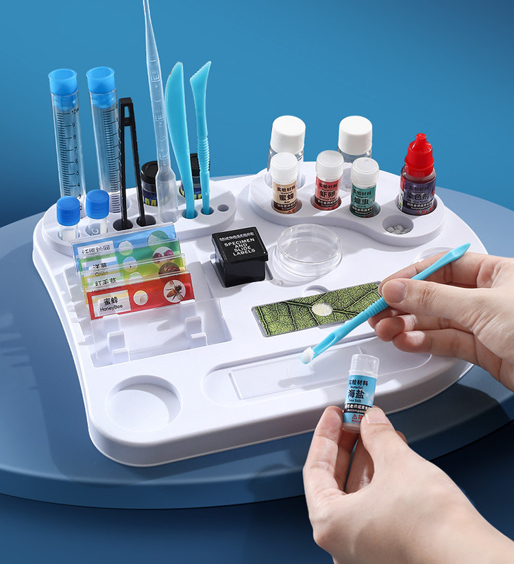 Детский набор научный эксперимент 儿童小学生光学显微镜初中生科学实验儿童套装家用高清益智玩具