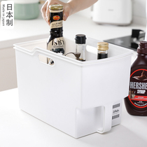 Japan Imports White containing basket Cupboard Place Basket With Handle Finishing Basket Plastic Basket Carrying Basket Storage Hamper
