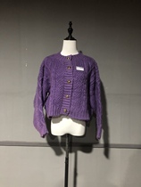Big brand picks up missing returns and exchanges at your own expense C134 chest 124 length 45 shoulders 67 sleeves 44 purple knitted sweater cardigan