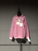 Big brand returns and exchanges are at your own expense C315 pink and purple velvet hooded sweatshirt with slight flaws on the left side