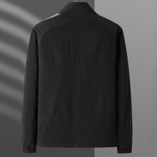 Jpdun/Reversible Jacket for Men, Autumn and Winter, Fleece-Lined, Thickened, Windproof, Stand Collar, Outdoor Sports Cotton Jacket for Men