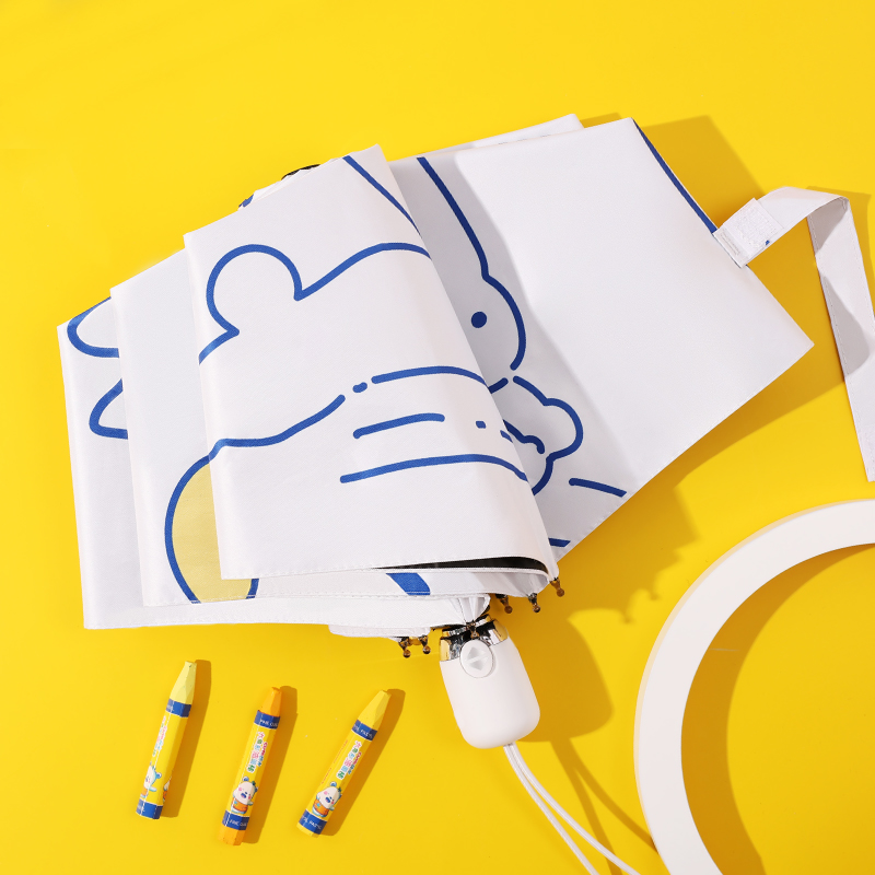 Fully automatic sunshade sunshade umbrella dual-use female folding sunscreen anti-UV 50% mini compact portable