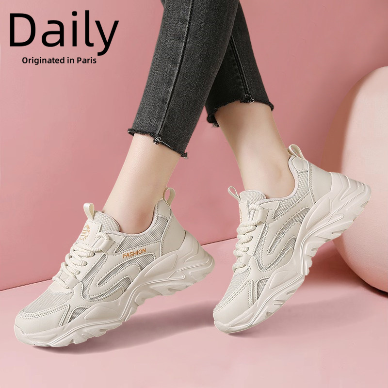 Brand Dad Shoes for Women 2026 Summer New Thick-Soled Women's Shoes Versatile Breathable Height-Increasing Sports Casual Shoes for Women
