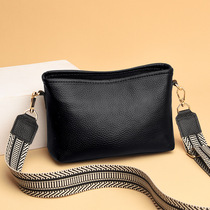 Womens bag all-match soft leather broadband single shoulder messenger bag first layer cowhide bag 2022 new trendy fashion simple leather
