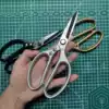 Japan imported scissors SK5 industrial iron strong stainless steel tailor cutting cloth large leather scissors for killing fish