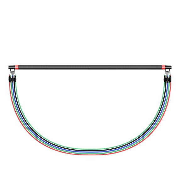 Multifunctional Squat Training Bar, Elastic Rope, Full-Body Exercise Equipment, Tension Rope, Fitness Bar Set, Squat, Bench Press, Deadlift