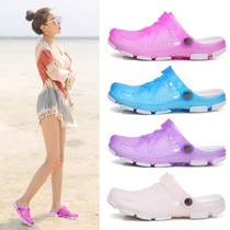 Cool Slippers Women 2022 New Summer Wear Lady Slippers Mesh Red Fashion 100 Hitch Cave Beach Half Tug Womens Shoe Tide