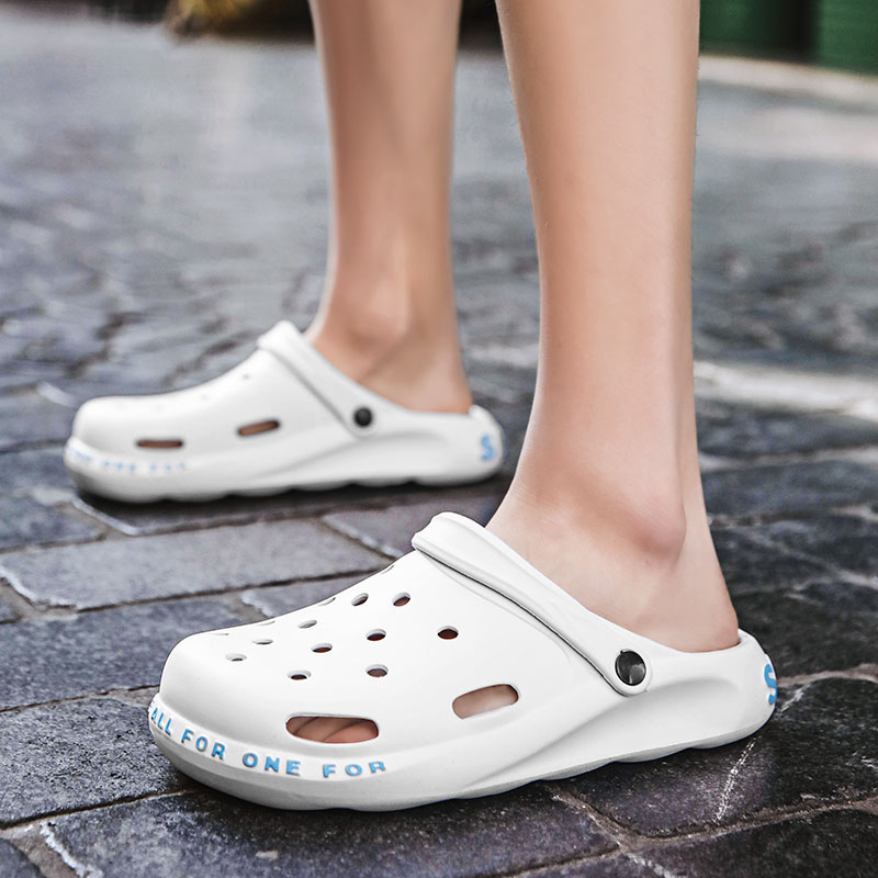 Summer Baotou Bird's nest slippers men and women beach shoes non-slip soft bottom breathable dongle shoes Han version seaside holiday travel shoes-Taobao