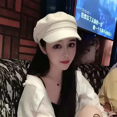 Net Red Navy cap children Korean version of tide spring and autumn ins flat cap British retro wild beret summer