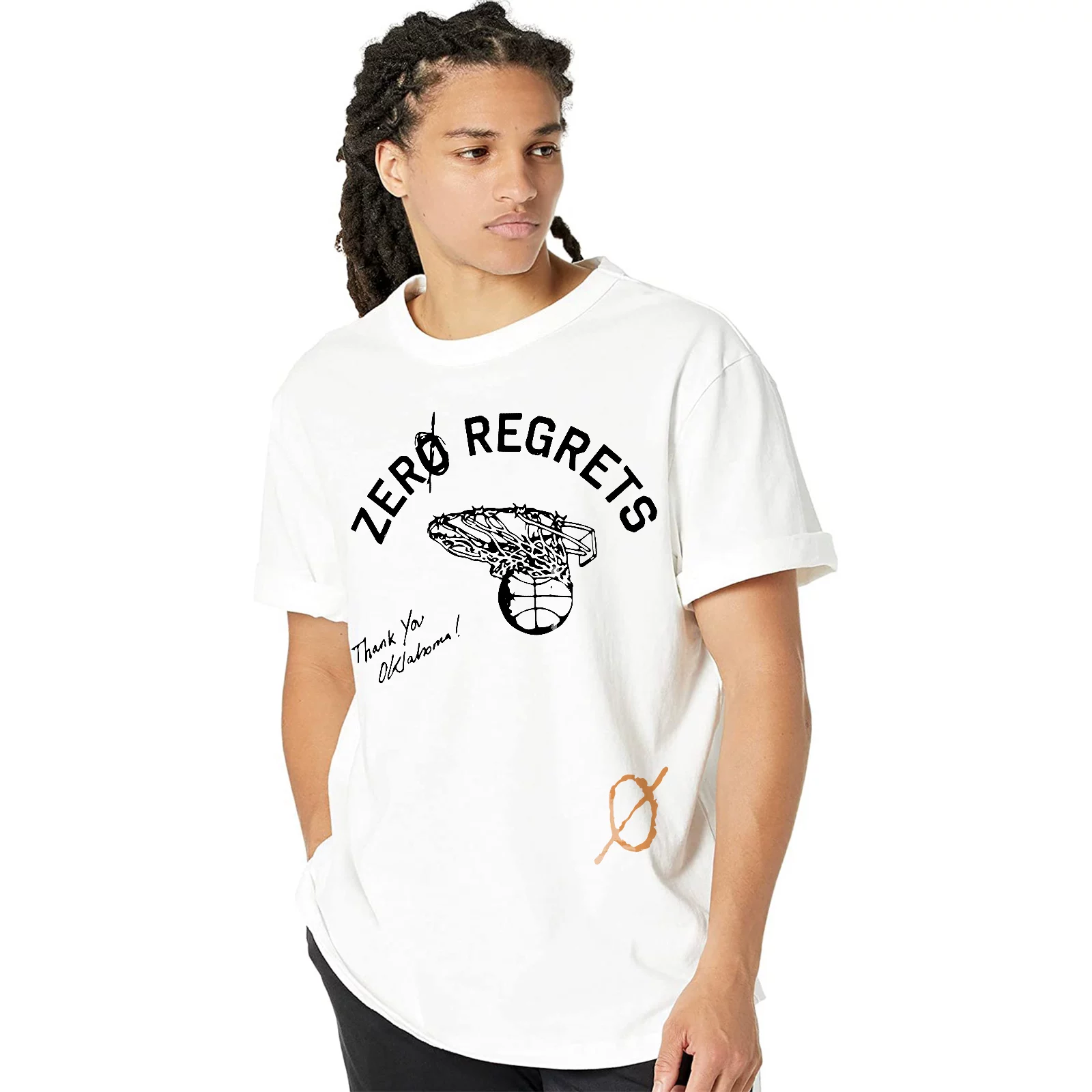Westbrook Thunder T -shirt Male Zero Regrets Oklahoma Fiton Cotton Cotton Round Neck