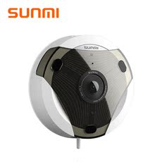Сетевая IP камера sunmi商米ss鱼眼摄像头商用安防监控器wifi无线网络智能联网手机远程实时监控商铺夜视摄像头360°全景无死角