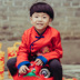 (Rõ ràng cang) mùa thu và mùa đông koi chàng trai Han quần áo cộng với nhung Trung Quốc gió cổ tang bộ váy trẻ em 