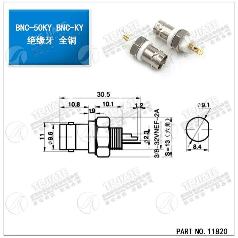 Tất cả ghế BNC bằng đồng-50KY/KWE bnc-JE/KE ghế nữ Ổ cắm giám sát video đầu nối BNC nữ Q9