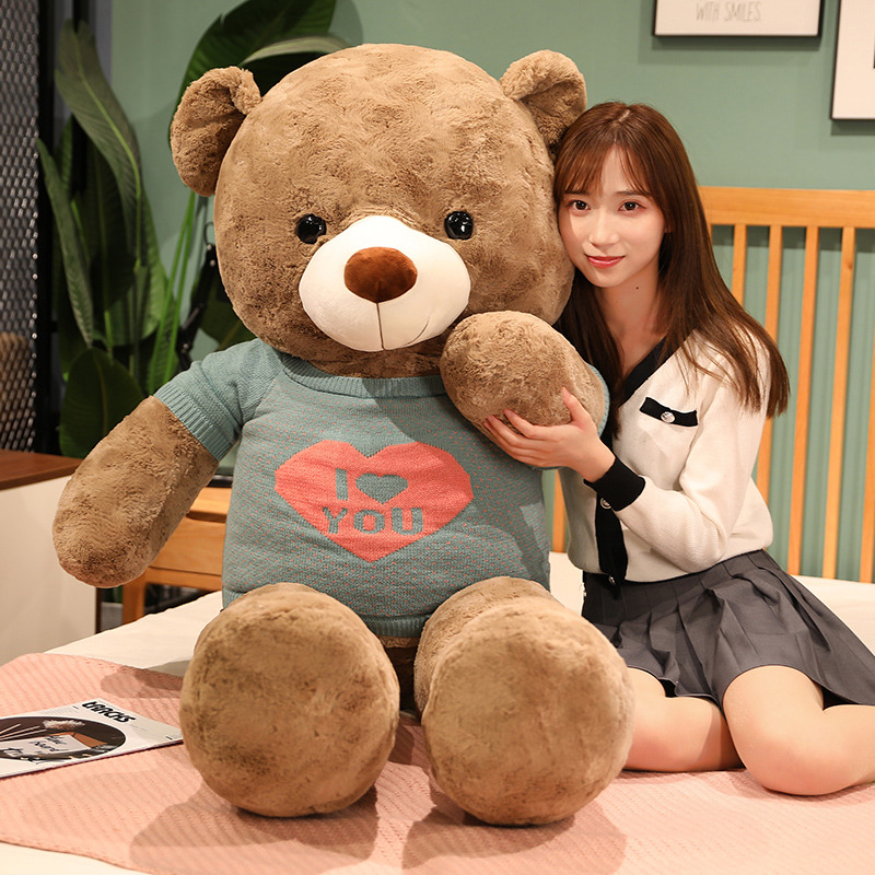 Sweater teddy bear doll plush teddy bear oversized hug bear doll doll birthday gift girlfriend