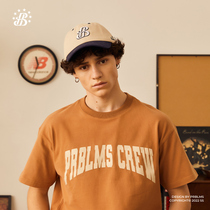 PRBLMS tide brand original American vintage dome contrast letter LOGO embroidery casual versatile baseball cap men and women