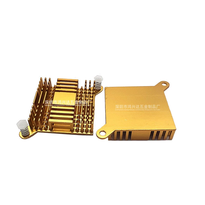 Tản Nhiệt Nhôm 38*38*10MM Cầu Bắc Nam Tản Nhiệt Đôi Tai Cố Định Bo Mạch Chủ CPU Chip Làm Mát khối