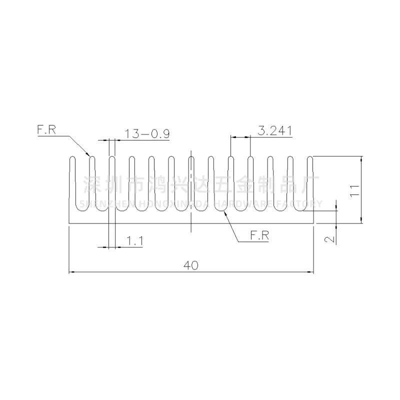 Tản nhiệt nhôm 40*40*11MM Bộ khuếch đại công suất CPU tản nhiệt/chip tản nhiệt điện tử khối nhiệt