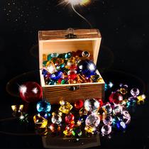 Childrens toy acrylic gem treasure box colorful stone plastic simulation anti-crystal glass Princess Diamond