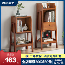 Shelf multilayer floor-floor solid wood plate dust-proof household bookcase living-room containing close to wall separator minimalist lockers