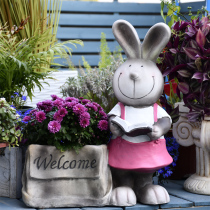 Garden decorated patio Balcony Cartoon Animals Mercy bunnies Flower Pots Cute Potted Basin Instrumental top floor Terrace Arrangement