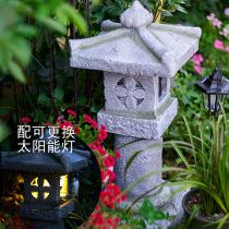 Outdoor Day Style Villa Courtyard Imitation Stone Solar Decorative lamp Garden Placement Balcony Pendulum creative meditation Landscape