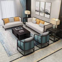 New Chinese solid wood cloth Sofa Zen-style Villa Living Room Composition board room Modern light and luxurious accommodation furniture custom-made