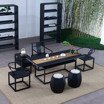 New Chinese solid wood Throne Chair Circle Chair Three Sets Zen tea Chair New Light Lavish Modern Hotel Single Sofa Chair