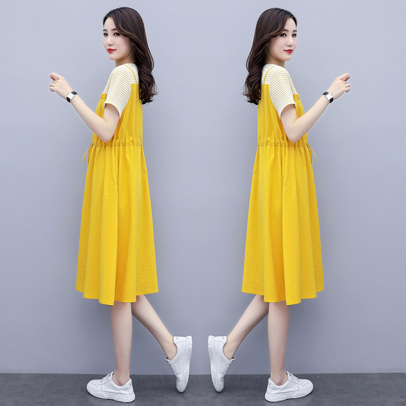 Maternity dress 2021 summer dress new summer skirt fashion loose summer personality out of the foreign hot mom outfit