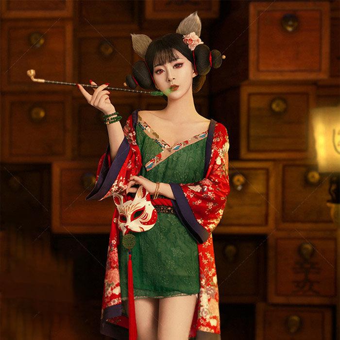 In-Stock White Snake Origin Cosplay Costume Fox Demon Little Fox Spirit Ba Qingfang Master Halloween Cosplay Costume for Women