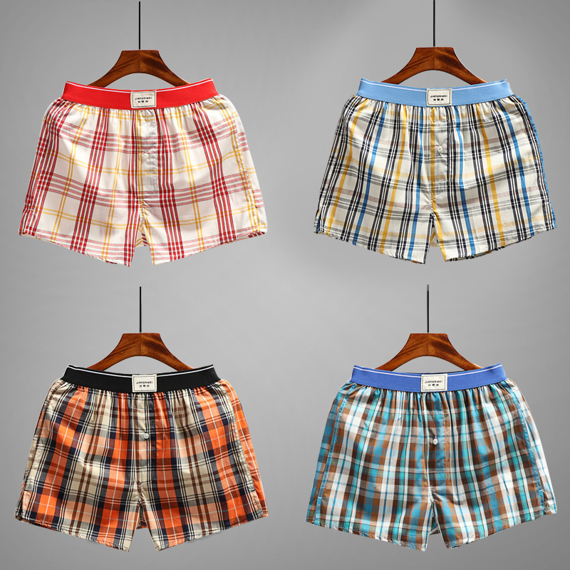 Men's Loose-Fitting Cotton Boxer Briefs, Plus Size, Breathable Summer Cotton Shorts