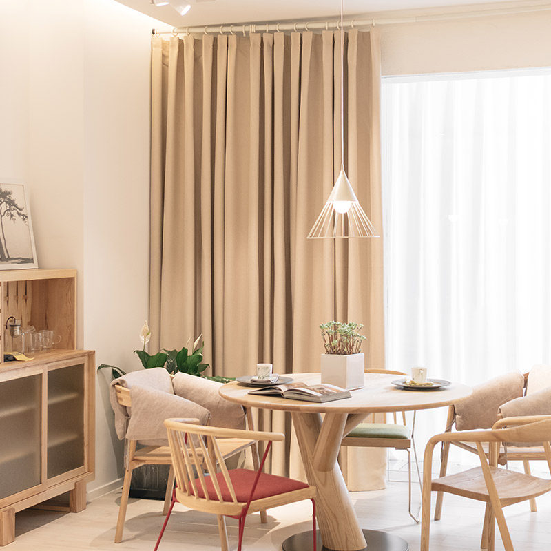 Japanese curtains Nordic simple literary ins style bedroom net red shading Morandi color wind 2020 new