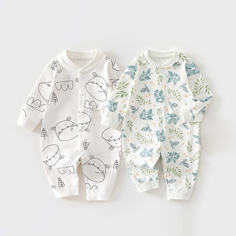 Cotton Baby Jumpsuit, Autumn Clothing for Newborns, Soft and Skin-Friendly Pajamas for Boys and Girls, All-Season Romper — 4