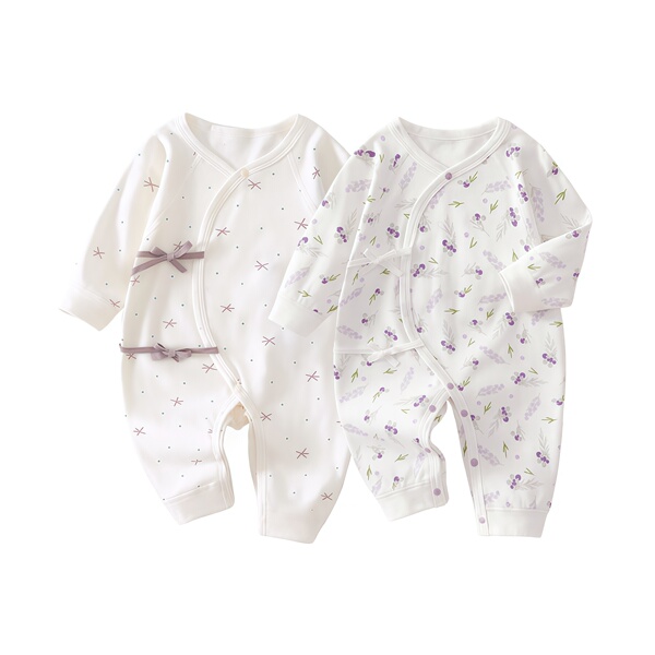 All-Cotton Newborn Monk-Style Clothing, Baby Clothes, Autumn Romper, Soft Long-Sleeve Sleepwear, Baby Jumpsuit, Two-Piece Set — 5