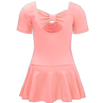 Dance clothing childrens ballet skirt summer purple toddler dance short-sleeved practice clothing Chinese dance dance clothing