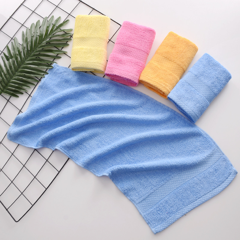Adult wood fiber large towel Color student towel Absorbent Royal blue Soft de-oiling absorbent non-hair rag