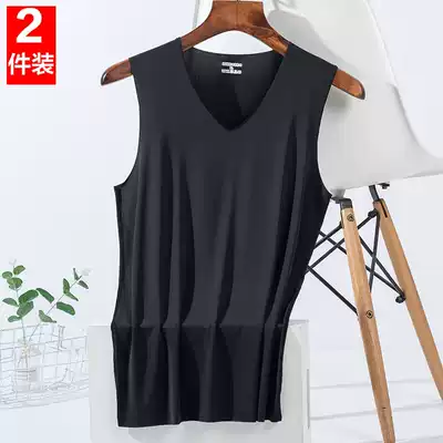 Ice silk vest men's unscented waistcoat shoulder quick-drying fitness sports summer thin wear bottomless T-shirt tide tide