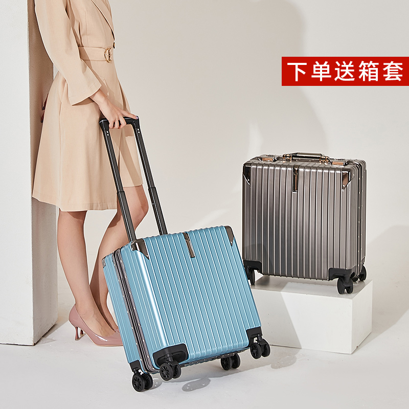 Aluminum frame Suitcase Woman small sturdy and durable 20 High face value Den chassis Small crowddesign 18-inch suitcase man
