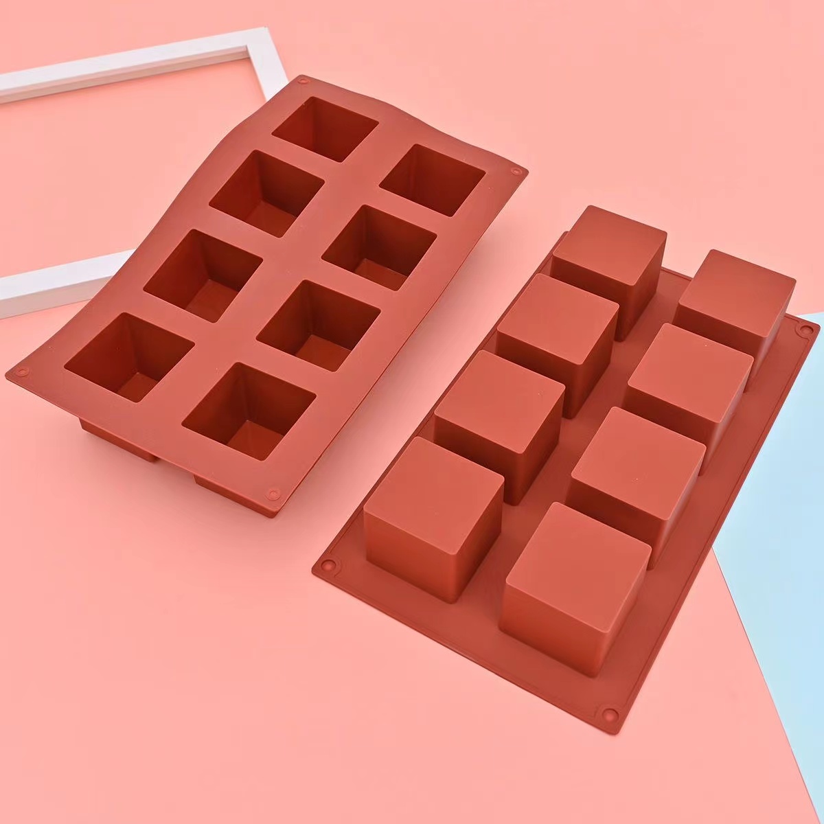 8 even 15 square cube cake mousse afternoon tea pastry French dessert silicone silicone mold