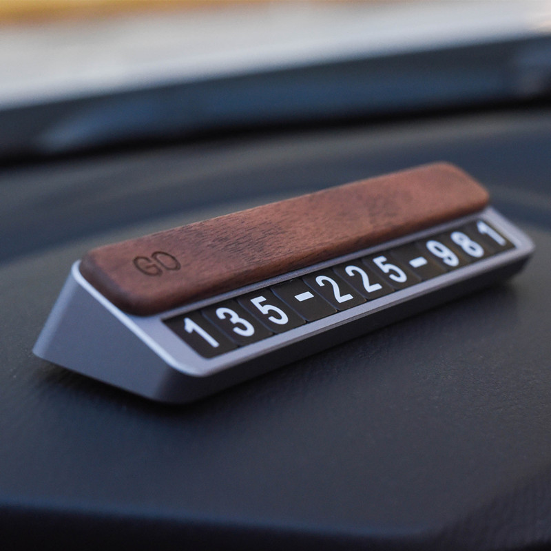 Digital Black Yeshibe Car Cell Phone Number Plate Parking Card Stay Phone Brand Sedan Multifunction Sunscreen Car