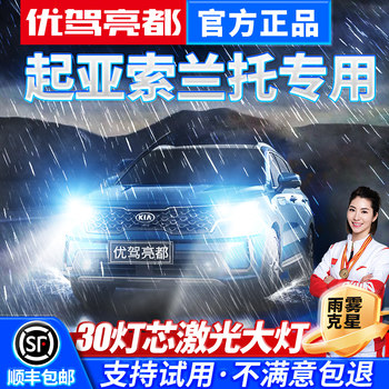 Suitable for 12-15-16-18 Models of Kia Sorento Laser Car Led Headlights, High Beam and Low Beam Bulbs