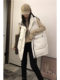 Down cotton vest women's loose outer wear autumn and winter 2025 new fashion thickened mid-length sleeveless waistcoat trendy