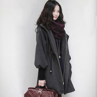 Woolen Outwear for Women, Mid-Length, Autumn and Winter 2025 New Style, Korean Style, Loose, Retro, Thickeneded Hooded Cashmere Woolen Outwear