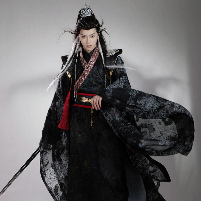 Zhaohuafu Original Hanfu Men's Clothing, Traditional Chinese Clothing, Ancient Costume, Unisex Fairy Tale Dark Robe