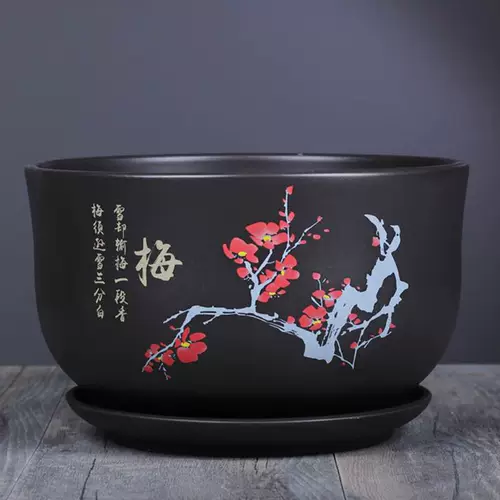 Цветочный горшок Керамика Большой прозрачный принесит фиолетовый песок с мультизоновым балконом.