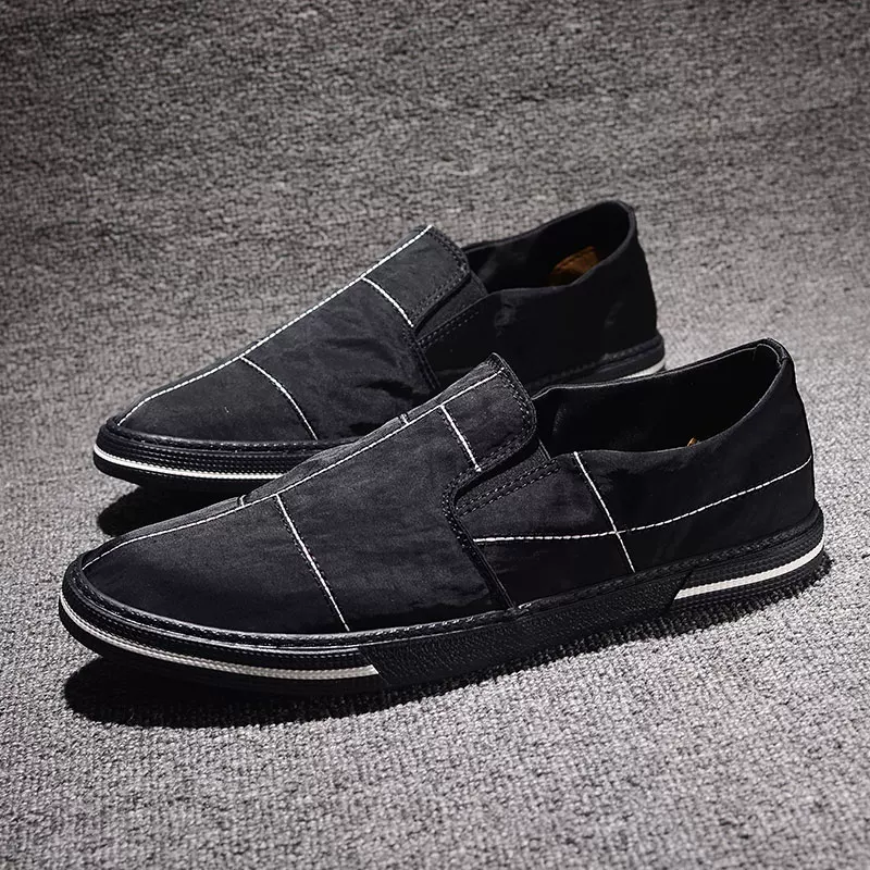Канвасовые кеды для мужчин весна-лето, дышащие Slip-ons, универсальные лоферы, мужские повседневные кроссовки, старом Beijing cloth shoes