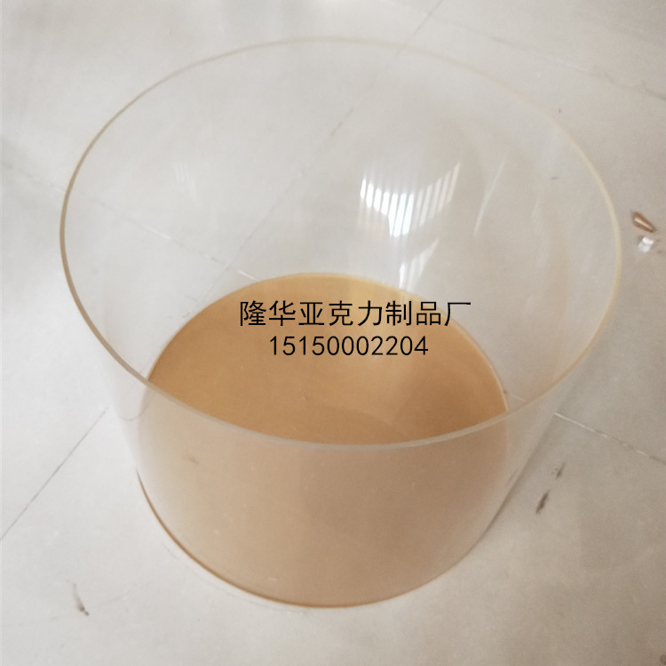 Acrylic bucket Plexiglass round fish tank display cover Waterproof test bucket Processing customization