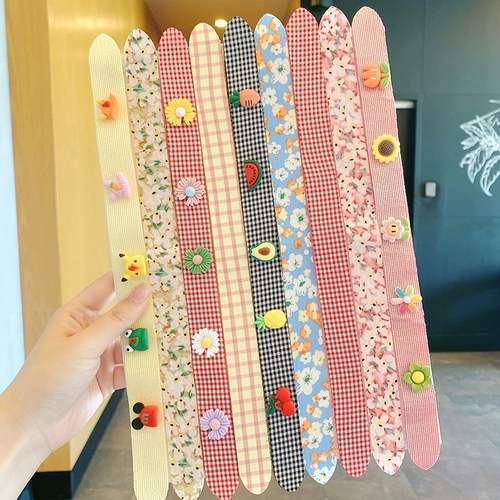 Детский ободок на липучке, летний аксессуар для волос, милая детская челка