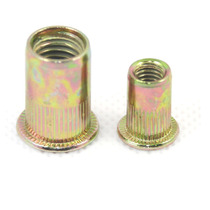 Pull riveting nut flat head striped pull anchor screw cap small sunk head ram M56M8M10M12 short lengthened riveting nut