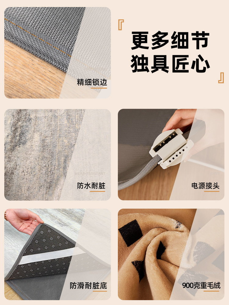 Sanshun Warm Electric Floor Heating Pad, Mobile, Detachable, Split-Type Heating Pad, Imported Floor Heating for Living Room Heating